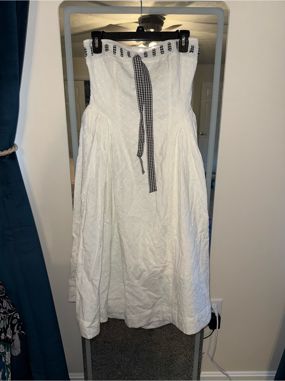 FOR LOVE & LEMONS ROSIE STRAPLESS BOW MIDI DRESS (NWOT) - Picture 4 of 7